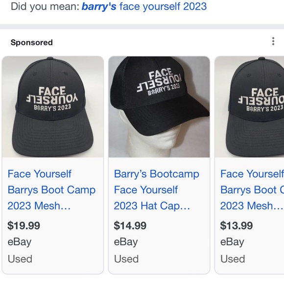 BUNDLE of 2 Barry’s Bootcamp Hats , Face Yourself Challenge 2023 Finisher Prize - Picture 11 of 13